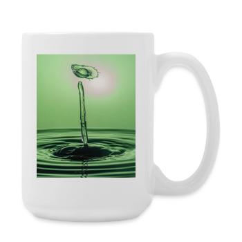 Abstrait liquide vert - Grande tasse 440 ml - blanc - Droite