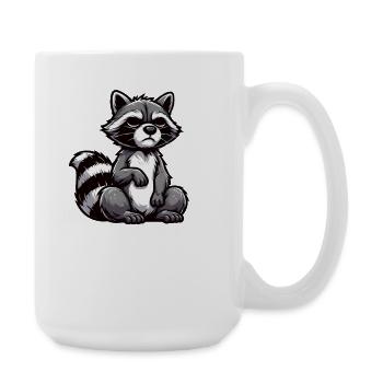Parlez à la patte Raton laveur Raton laveur Raton laveur - Grande tasse 440 ml - blanc - Droite