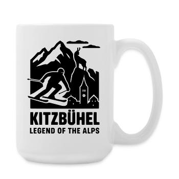 kitzbühel ski winter sport urlaub Silhouette - Große Tasse 440 ml - Weiß - Rechts