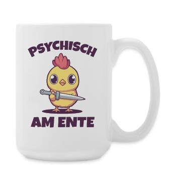 Ich Bin Am Ende Psychisch am Ente - Große Tasse 440 ml - Weiß - Rechts