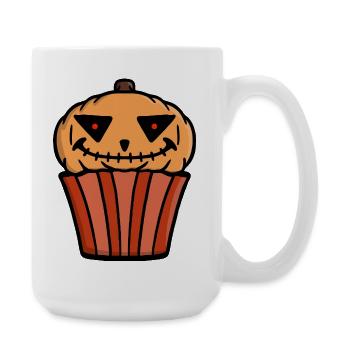 Pumpkin Cupcake Halloween - Large Mug 440 ml - white - Right