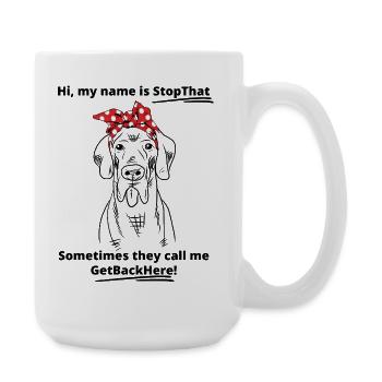 Dog Lover Beagle Design - Large Mug 440 ml - white - Right