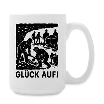La chance sur l’exploitation minière Travail de mineur Mine de charbon Historique - Grande tasse 440 ml - blanc - Droite