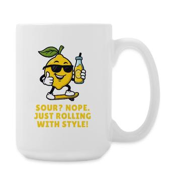 Citrus Skater: Rolling in Style - Large Mug 440 ml - white - Right