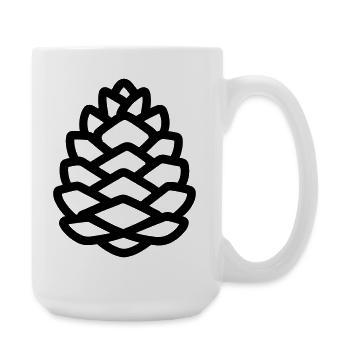 Tannenzapfen - Große Tasse 440 ml - Weiß - Rechts