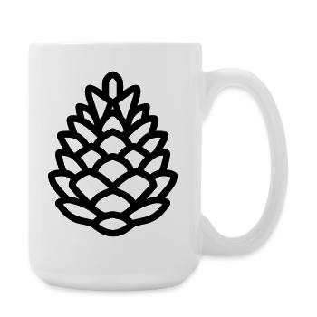 Tannenzapfen - Große Tasse 440 ml - Weiß - Rechts