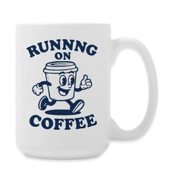 Running On Coffee - Large Mug 440 ml - white - Right