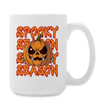 Halloween Pumpkin Spooky Season Pumpkin Creepy - Large Mug 440 ml - white - Right
