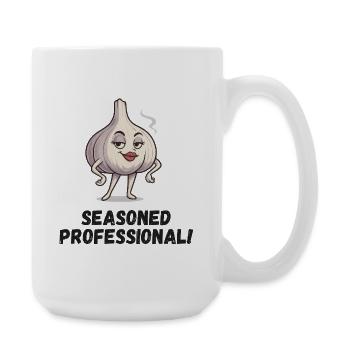 Dame à l’ail - Caricature confiante - Grande tasse 440 ml - blanc - Droite