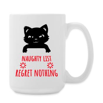 Sur la liste des vilains et ne regrette rien Böse Katze - Grande tasse 440 ml - blanc - Droite