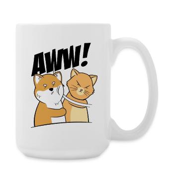 Lustige Katze Slap Meme Katzenliebhaber Katzen Haltung - Große Tasse 440 ml - Weiß - Rechts