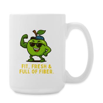 Fruity Fitness Hero Apple Power Motif - Large Mug 440 ml - white - Right