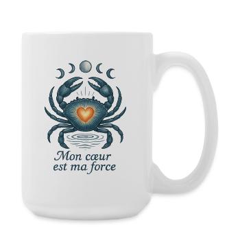 Signe astrologique du Cancer - Astrologie - Grande tasse 440 ml - blanc - Droite