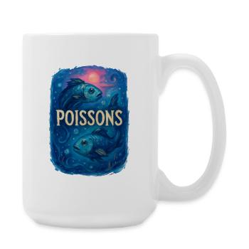 Signe astrologique du Poissons - Astrologie - Grande tasse 440 ml - blanc - Droite
