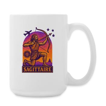 Sternzeichen Schütze - Astrologie - Große Tasse 440 ml - Weiß - Rechts