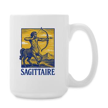 Signe astrologique du Sagittaire - Astrologie - Grande tasse 440 ml - blanc - Droite
