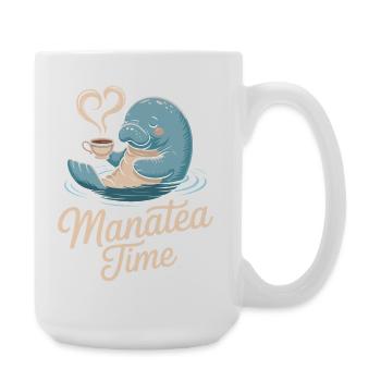 Seekuh Meerestier Ozean liebt Tee - Große Tasse 440 ml - Weiß - Rechts