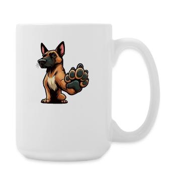 Talk to the Paw Malinois Belgian Shepherd - Large Mug 440 ml - white - Right