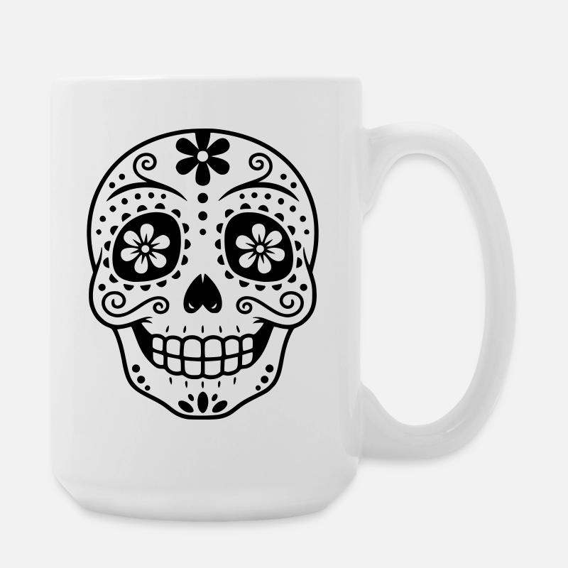 Sugar Skull | Día de los Muertos Design - Large Mug 440 ml - white
