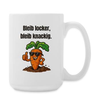 Carrot with Style: Loose Crisp Caricature - Large Mug 440 ml - white - Right