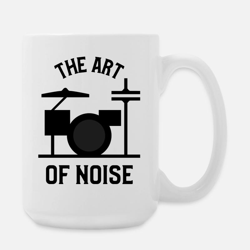 Die Kunst des Lärms – Drumkit-Design - Große Tasse 440 ml - Weiß