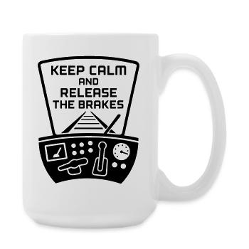 Brakes Release Railway Train Driver - Large Mug 440 ml - white - Right