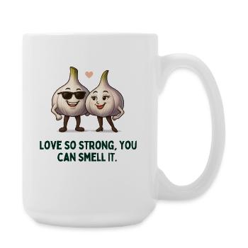 Amour parfumé des amoureux de l’ail - Grande tasse 440 ml - blanc - Droite
