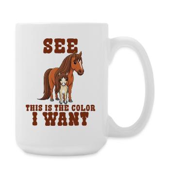 Humour Cheval Cavalier Équitation - Grande tasse 440 ml - blanc - Droite