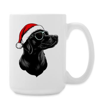 Chiens Noël / Père Noël Chien - Grande tasse 440 ml - blanc - Droite