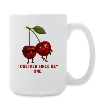 Duo Cherry depuis le premier jour - Grande tasse 440 ml - blanc - Droite