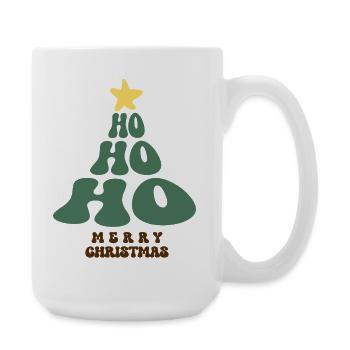 Joyeux Noël Ho Ho Ho Sapin de Noël - Grande tasse 440 ml - blanc - Droite