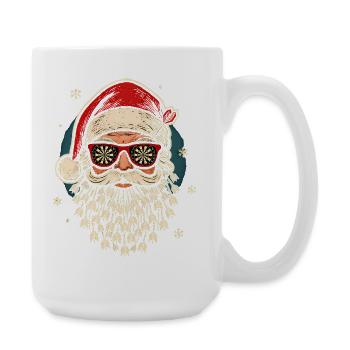 Darts Santa Claus - Funny Christmas Gift - Large Mug 440 ml - white - Right