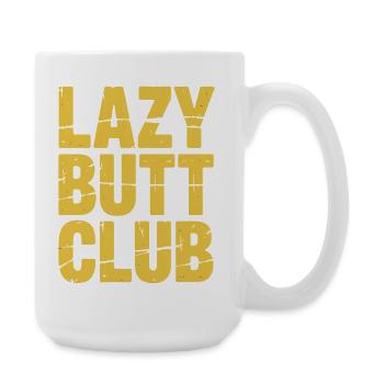 Lazybuttclub Gym Fitness Workout - Large Mug 440 ml - white - Right