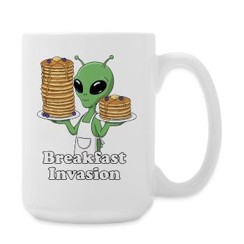 Breakfast Invasion : Crêpes extraterrestres - Grande tasse 440 ml - blanc - Droite