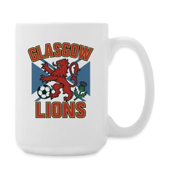 Glasgow Lions Emblem-Abzeichen - Große Tasse 440 ml - Weiß - Rechts