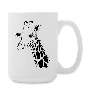 Giraffe Geschenk Weihnachten  - Große Tasse 440 ml - Weiß - Rechts