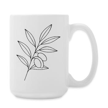 Art de la ligne Olive Branch - Grande tasse 440 ml - blanc - Droite