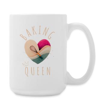 Baking Queen - Heart! - Large Mug 440 ml - white - Right