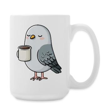 Cozy Pigeon Kaffee-Schlucker - Große Tasse 440 ml - Weiß - Rechts