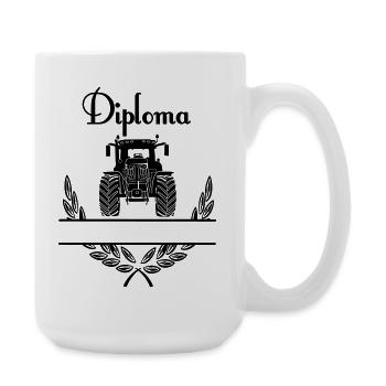 Tracteur Diploma – Espace de noms - Grande tasse 440 ml - blanc - Droite