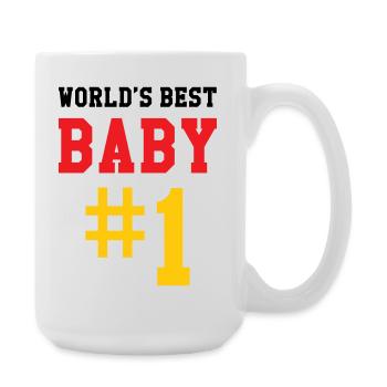 Meilleur bébé - Naissance - Enfant - Grande tasse 440 ml - blanc - Droite