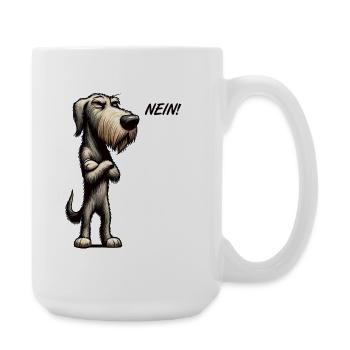 Pas de chien de loup irlandais propriétaire de chien de loup. - Grande tasse 440 ml - blanc - Droite