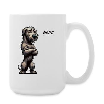 Pas de chien de loup irlandais propriétaire de chien de loup. - Grande tasse 440 ml - blanc - Droite