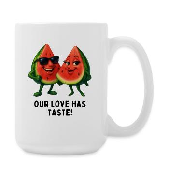 Melon love with taste - Large Mug 440 ml - white - Right