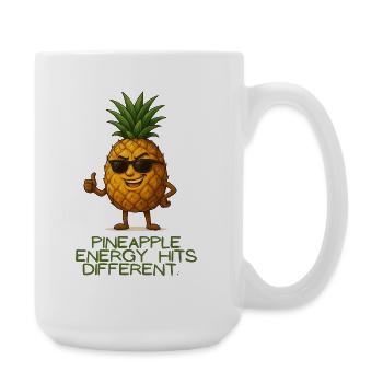 L’énergie de l’ananas frappe différemment - Grande tasse 440 ml - blanc - Droite