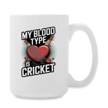 Lustiges Kricket Spruch Vintage Cricket Spiel - Große Tasse 440 ml - Weiß - Rechts