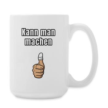 You can do it – Ironic thumb - Large Mug 440 ml - white - Right