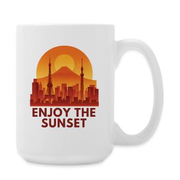 Sunset City Silhouette - Grande tasse 440 ml - blanc - Droite