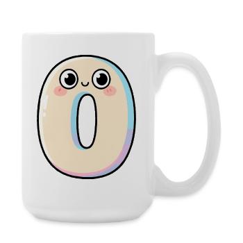 Zero Kawaii lächelt - Große Tasse 440 ml - Weiß - Rechts