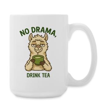 No Drama Tea Time Alpaca - Large Mug 440 ml - white - Right